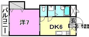 キャンパス東雲【206号室】の間取り