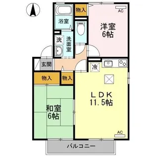 リヴェールSACHI【B101号室】の間取り