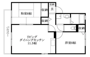 セゾン・ド・フローレス BC棟【B201号室】の間取り