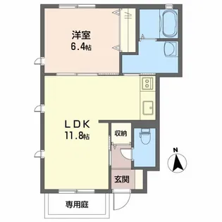 ブランシェM K【101号室】の間取り