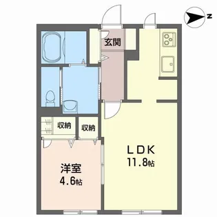 クローバの森【206号室】の間取り