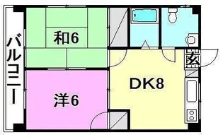 シャトレー築山【402号室】の間取り