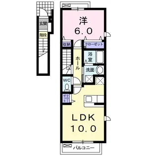 サン ジュグランス【201号室】の間取り