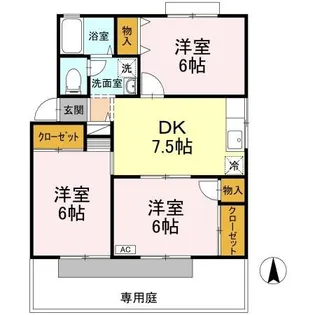 セジュール和泉【A101号室】の間取り