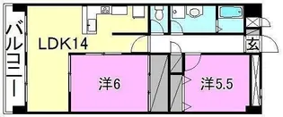 2LDKの間取り画像