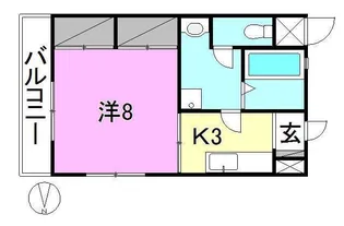 ボヌール福音【303号室】の間取り