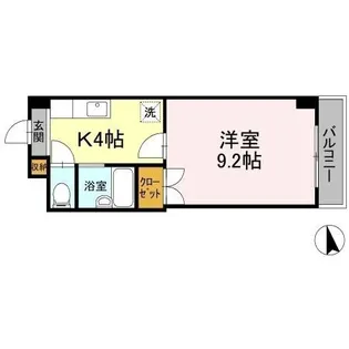 フィオーレ松山【206号室】の間取り