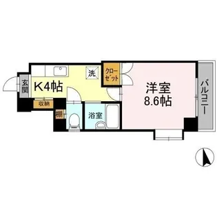 フィオーレ松山【307号室】の間取り