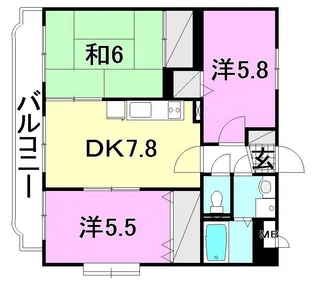 ユーミー林【203号室】の間取り