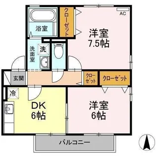 リビングタウン北土居【H201号室】の間取り