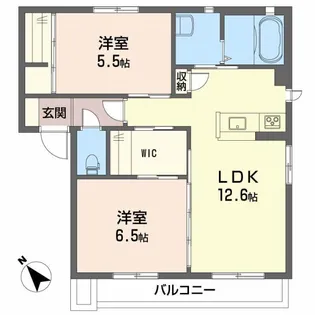 シャーメゾン梅本【202号室】の間取り