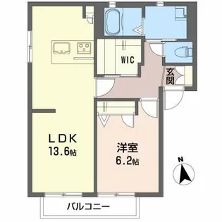アピア古川北【201号室】の間取り