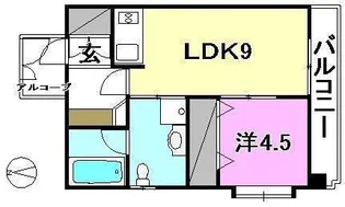 ヴェルデ ビュー大手町【401号室】の間取り