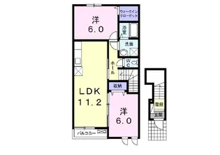 カルフール K【201号室】の間取り