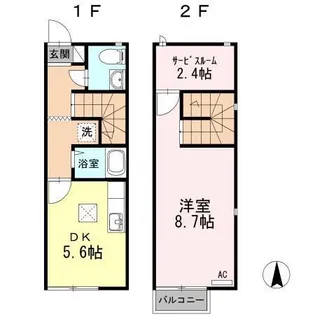 メゾンドエスポワール【101号室】の間取り