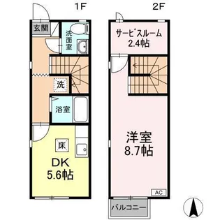 メゾンドエスポワール【105号室】の間取り