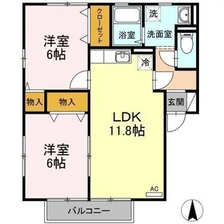 インペリアル ヴィラ【A-201号室】の間取り