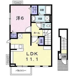 ジェルメ・N【201号室】の間取り
