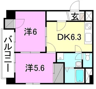 サンフラット【301号室】の間取り