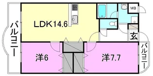 ブライムオーキッド【103号室】の間取り
