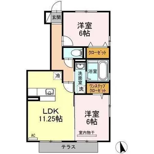 WHITE WIT【101号室】の間取り