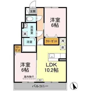 ラビエール【103号室】の間取り