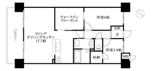 アルファステイツ市駅西【607号室】の間取り