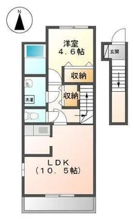 CASA COMODA【202号室】の間取り