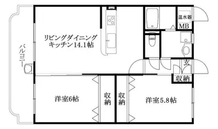 ユーミー栗林【303号室】の間取り