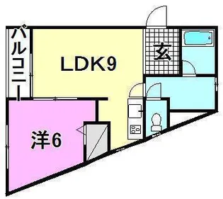 ロイヤルサンタ北久米【201号室】の間取り