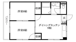 コートハウス2【402号室】の間取り