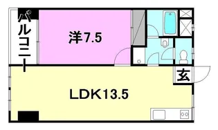 河上ビル【502号室】の間取り