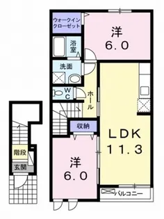フェリシア グレイス【202号室】の間取り