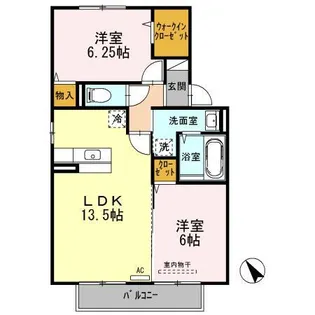 ハートパレス三好【202号室】の間取り