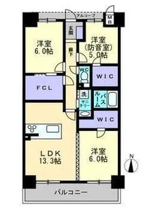 アルファスマート生石【803号室】の間取り
