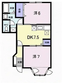 パティオ リッチ【102号室】の間取り