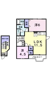 パティオ リッチ【203号室】の間取り