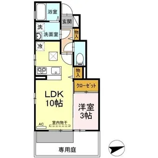 ルーチェ山内【102号室】の間取り