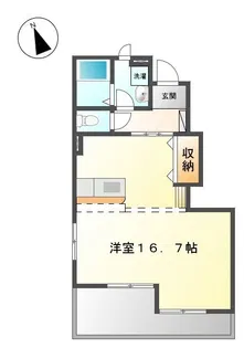 BIG フォレスト 小坂【102号室】の間取り