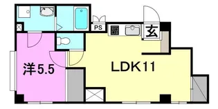 石丸ビル(勝山)【402号室】の間取り