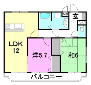 POLARIS【201号室】の間取り