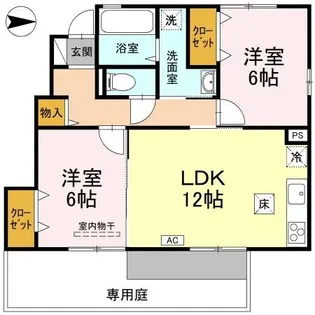 エクレールSAYA【101号室】の間取り