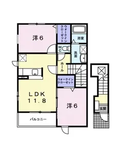 2LDKの間取り画像