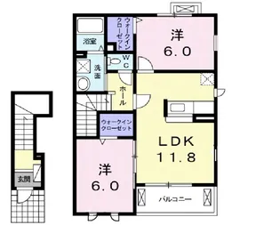 2LDKの間取り画像