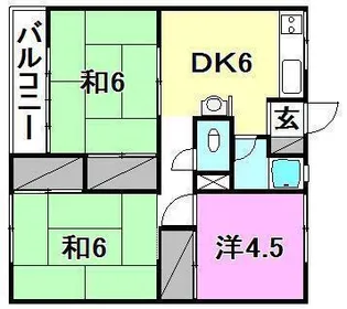 松本マンション【403号室】の間取り