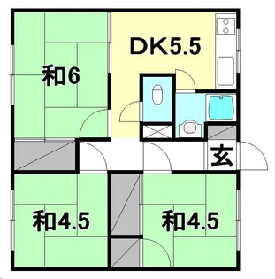 大盛マンション【203号室】の間取り