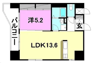スカイタワー勝山【505号室】の間取り
