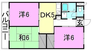 レーベンイケダ土居田2【305号室】の間取り