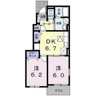 フラン リジエール【101号室】の間取り