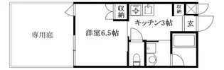 ジャンヌ喜与町【108号室】の間取り